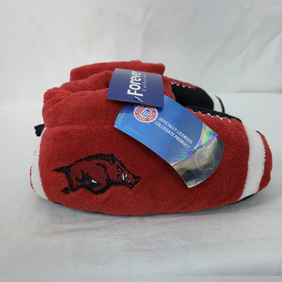 NWT Arkansas Razorbacks Officially Licensed Puffy Ankle Slippers Youth XL (13-1) - Picture 4 of 5
